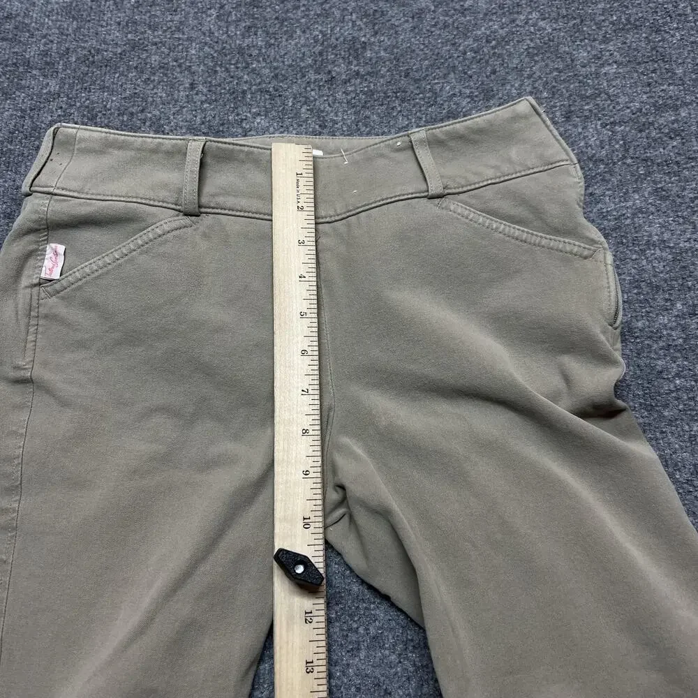 The Tailored Sportsman Pants Womens 26 Beige Riding Knee Patch Breeches Made USA